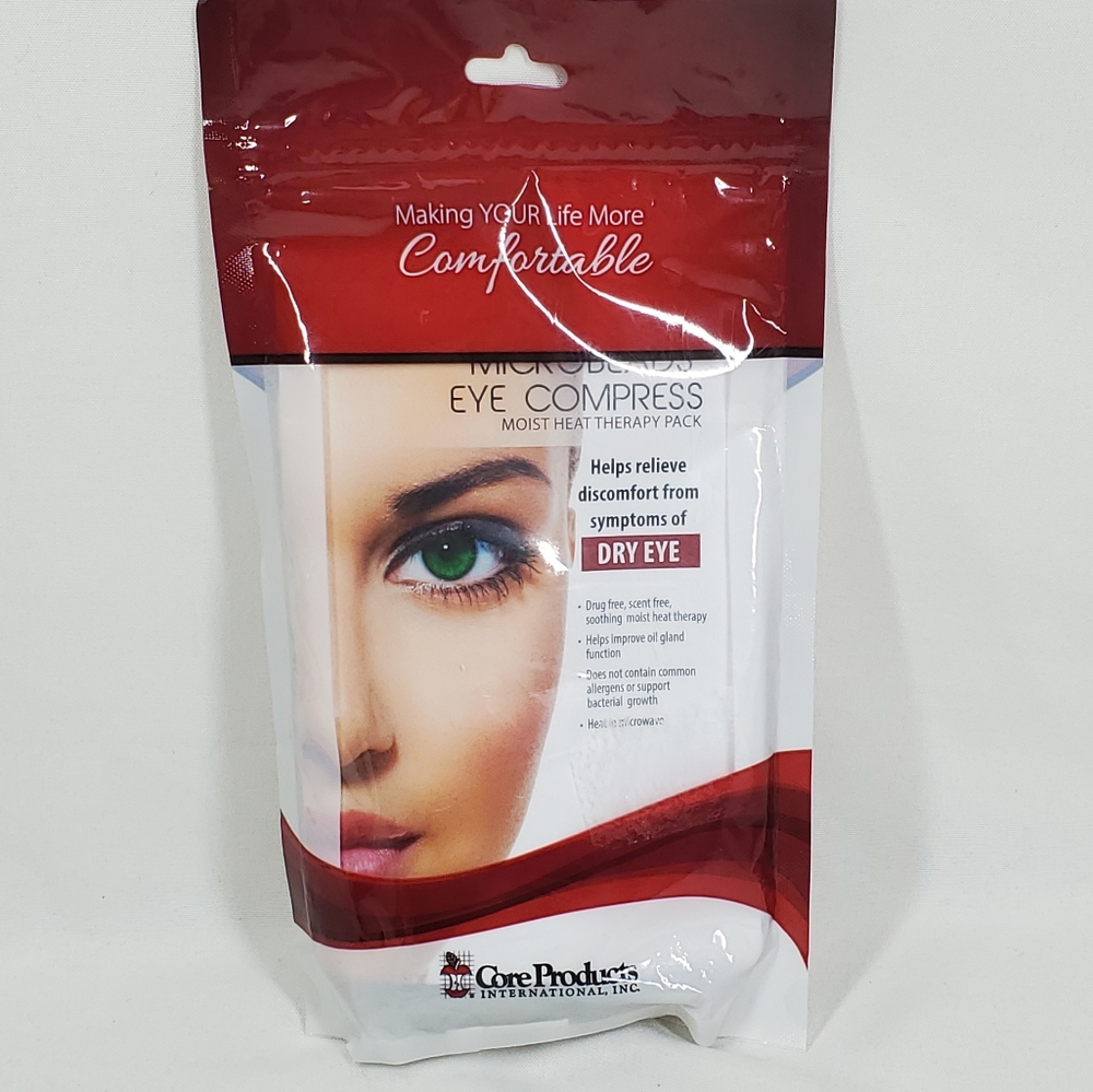 Core Products MicroBeads Dry Eye Compress Moist Heat Pack Helps Relieve Dry Eyes